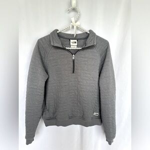 The North Face Women's Longs Peak Quilted ¼ Zip Grey Heather size Medium